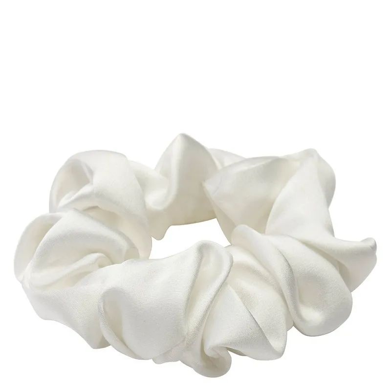 Lenoites Mulberry Silk Scrunchie White - 1 pcs