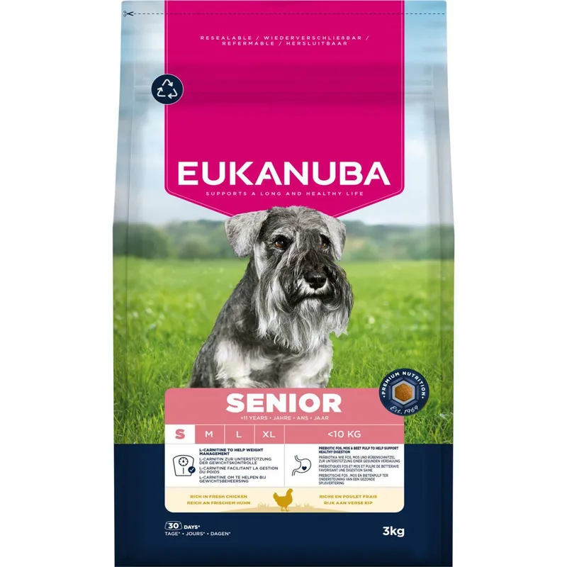 Eukanuba Dog Senior Small Breed Torrfoder till Seniorhund