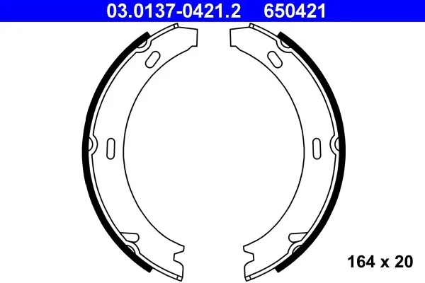 Handbromsbackar ATE 03.0137-0421.2
