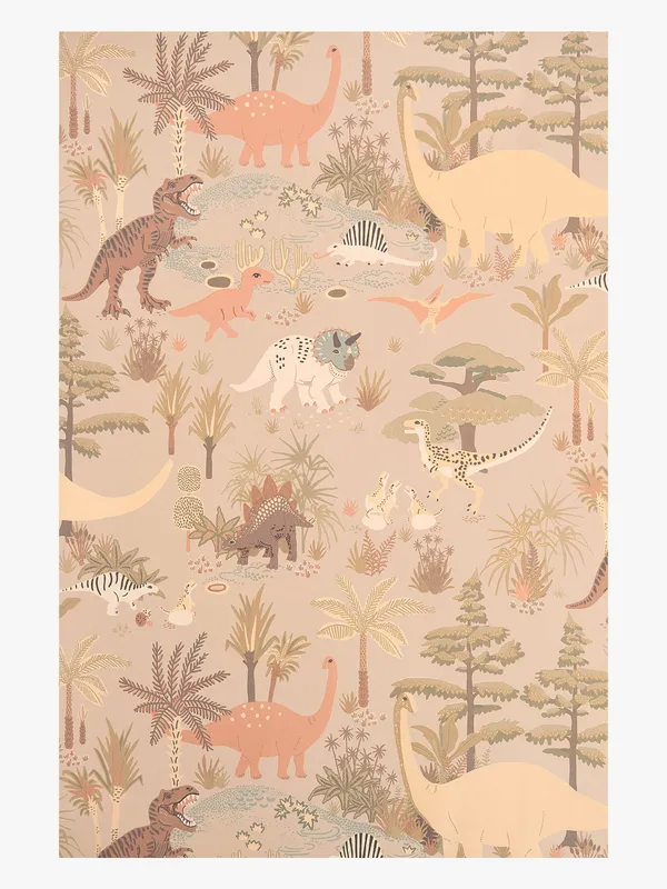 Majvillan Tapet Dinosaur Vibes, Sandy Beige