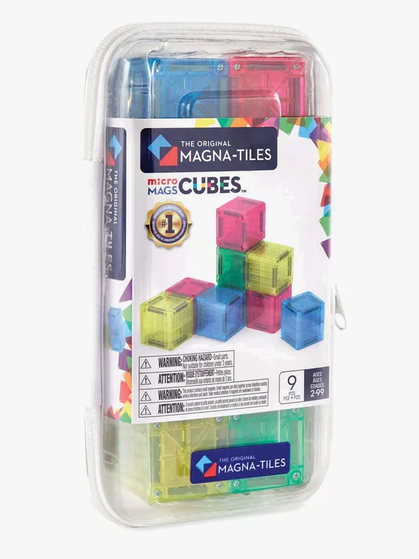 Magna-Tiles Magnetset - 9 Delar - Kuber - MicroMAGS