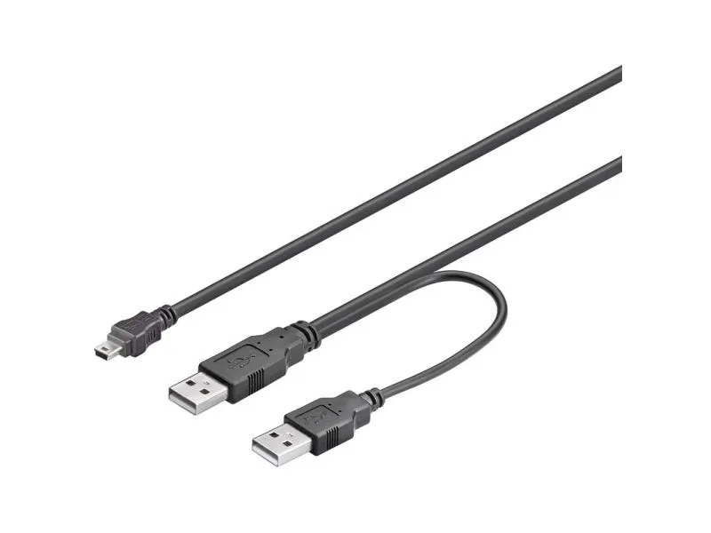 Pro USB 2.0 Dual Power A/Mini-B - 0.60m