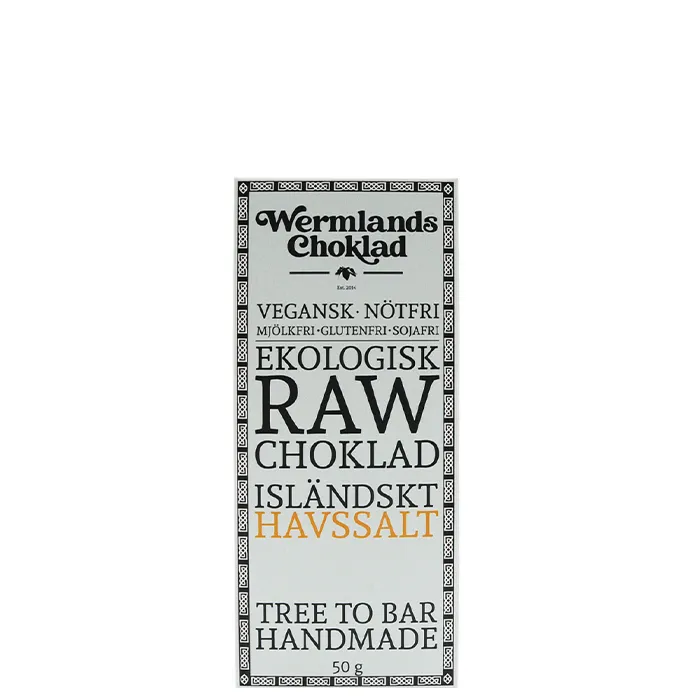 Wermlands Choklad Ekologisk RAWChoklad 73% Isländskt Havssalt 50g