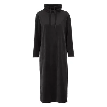 Damella Velour Cosy Dress Svart Medium Dam