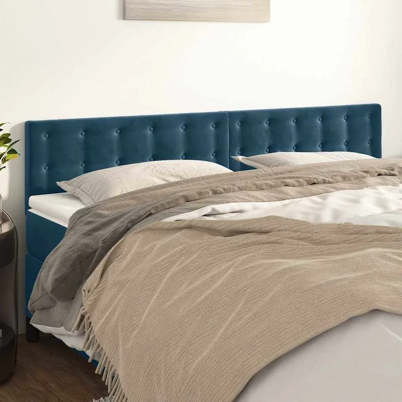 vidaXL Sänggavlar mörkblå 180x5x78/88 cm sammet (#3580)