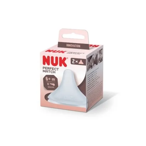 Nuk, Flasknapp - 2-pack, Anti-kolik, 6+m