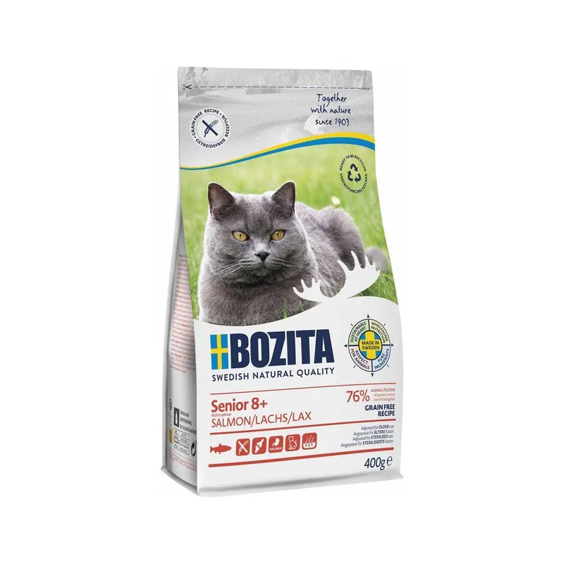 Bozita Senior 8+ Spannmålsfri Kattmat med Lax