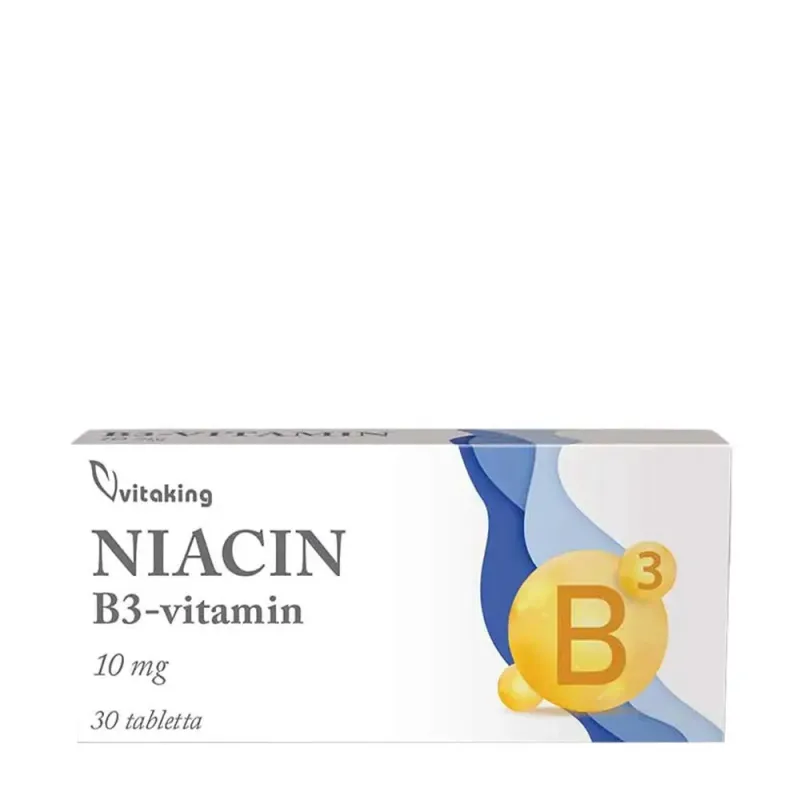 Vitaking – Niacin B-3, 10 mg, 30 tabletter