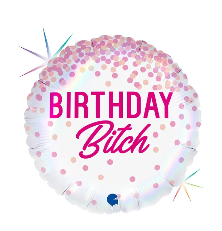 Folieballong Birthday Bitch