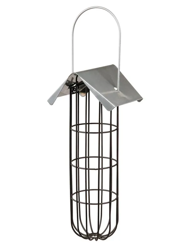 Trixie Fat ball feeder with roof 4 fat balls metal 11 × 25 × 10 cm black