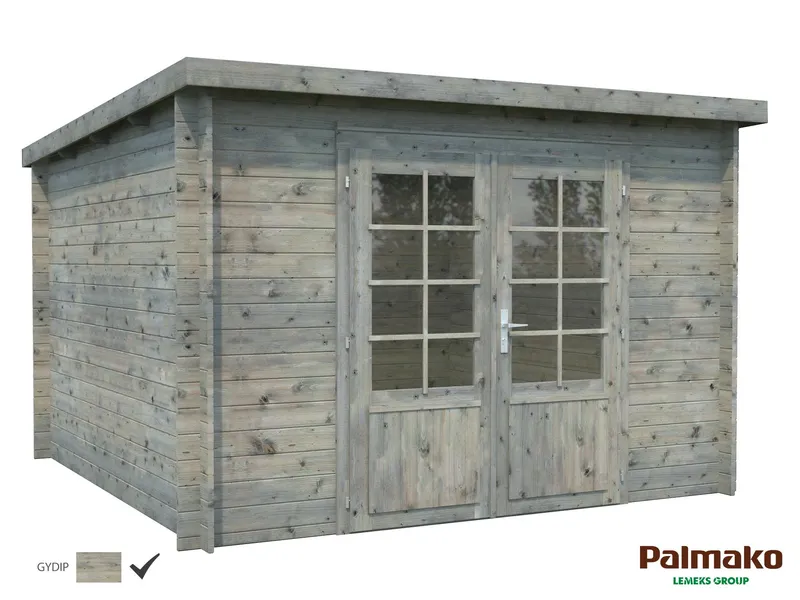 Palmako Ella Stuga 9 m²/inv. 8,7 m², utan golv, grå, impr.