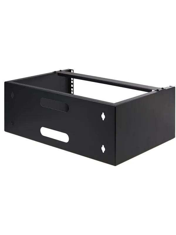 StarTech.com WALLMOUNT4 4U Wall Mount Network Rack - 14 Inch Deep (Low Profile) - 19″ Patch Panel Bracket for Shallow Server and IT Equipment
