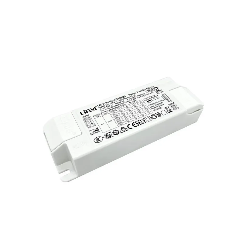 Lifud 20W / 250-500mA DALI dimbar LED-driver – 9-42V, Push-dim och DALI, flicker free