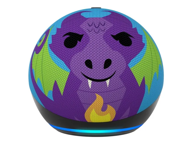 Amazon Echo Dot (5th Generation) Kids - Smarthögtalare - Wi-Fi, Bluetooth - Appkontrollerad - Dragon