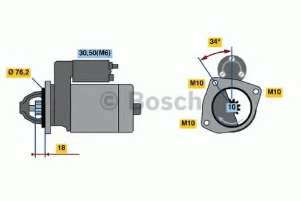 Startmotor BOSCH 0 986 020 900