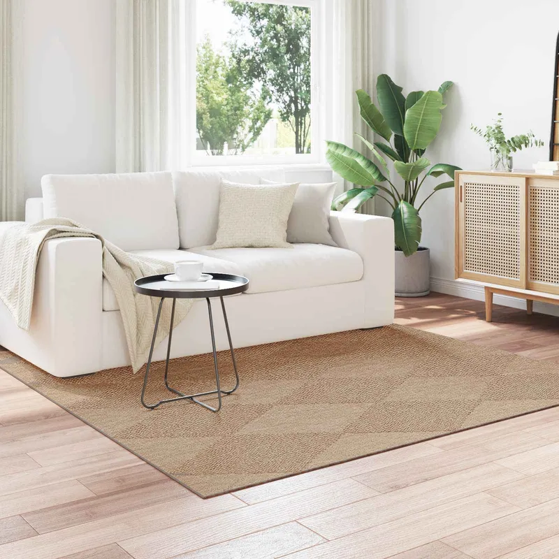 vidaXL Inomhus och utomhus matta AGIRA Naturlig 240 x 240 cm Polyester