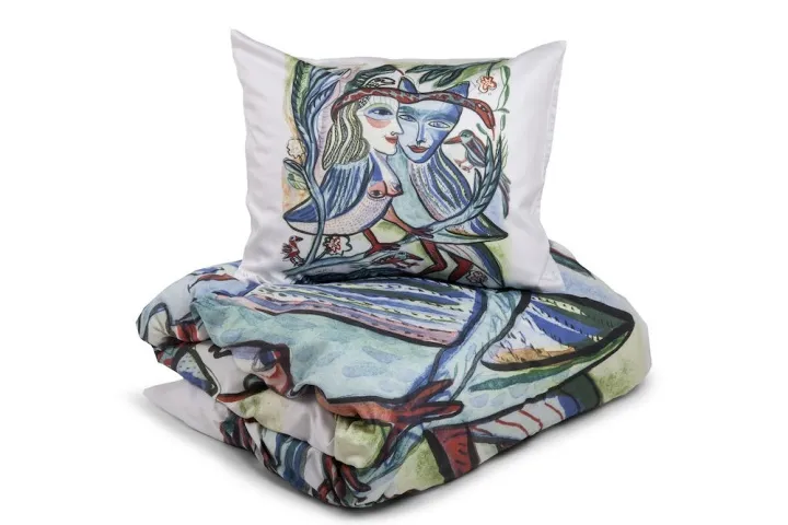 Kosta – Örngott – Turturduvor Satin 50×60 cm – EJ BäddsetUlrica Hydman-Vallien