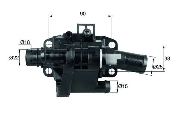 Termostat, kylvätska MAHLE TH 41 83
