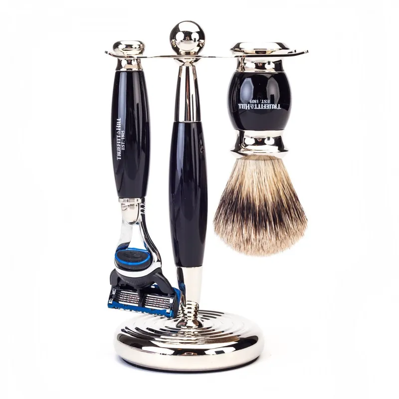Truefitt & Hill Edwardian Shaving Set – Ebony – Gillette Fusion