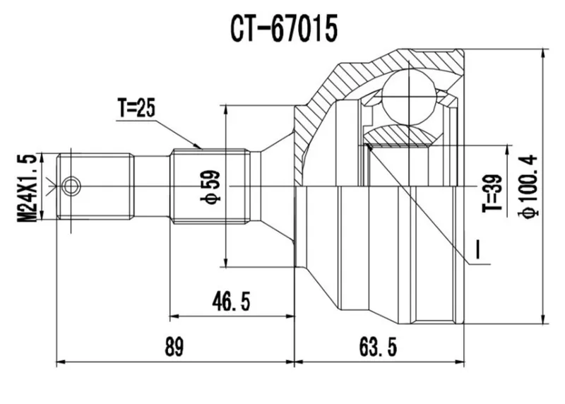 Ledsats, drivaxel PROCARO 77-PE-090