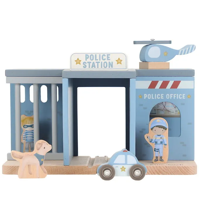 Little Dutch Polisstation – Trä – Blå