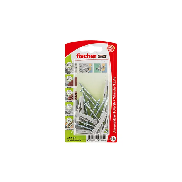 UNIVERSALPLUGG FU SK 6X35 10ST | Beijerbygg Byggmaterial