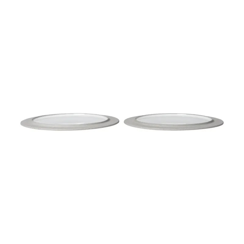Ferm Living Sonae tallrik 2-pack Grey-white, Ø25 cm