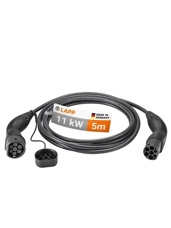 LAPP Type 2 Charging Cable, up to 11 kW, 5 m, black