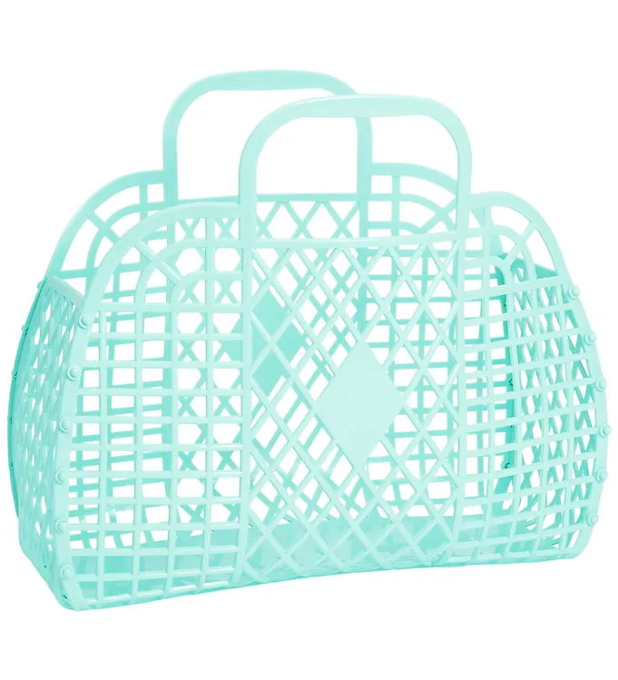 Sun Jellies Stor Fällbar Korg - Retro - 35x30x14 cm - Sea Skum