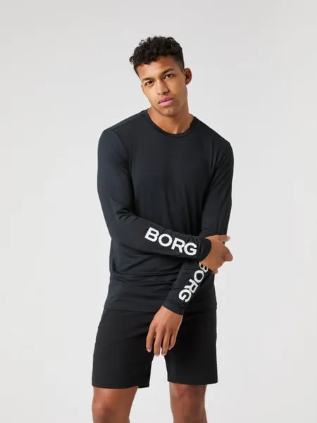 Björn Borg Men’s Borg Long Sleeve T-Shirt Black Beauty (#6716)