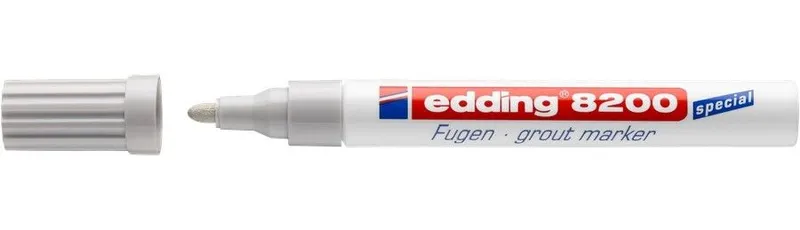 Edding 8200, Grå, Vit, Rundad spets, Rund, 2 mm, 4 mm