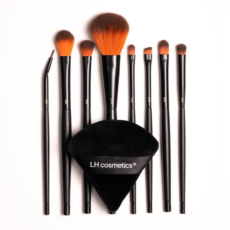 LH cosmetics Complete Makeup Application & Setting Kit Eyelash Curler, Tool Box, Sharpener, Sponge & Setting Spray 100ml