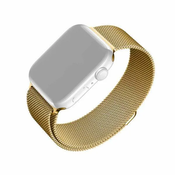 Fixed Apple Watch (42/44/45/49mm) Armband Mesh - Guld