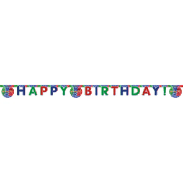 Banderoll Pyjamashjältarna Happy Birthday