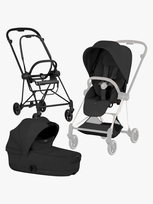 Cybex Mios Style Duovagn, Matt Black/Coconut Brown