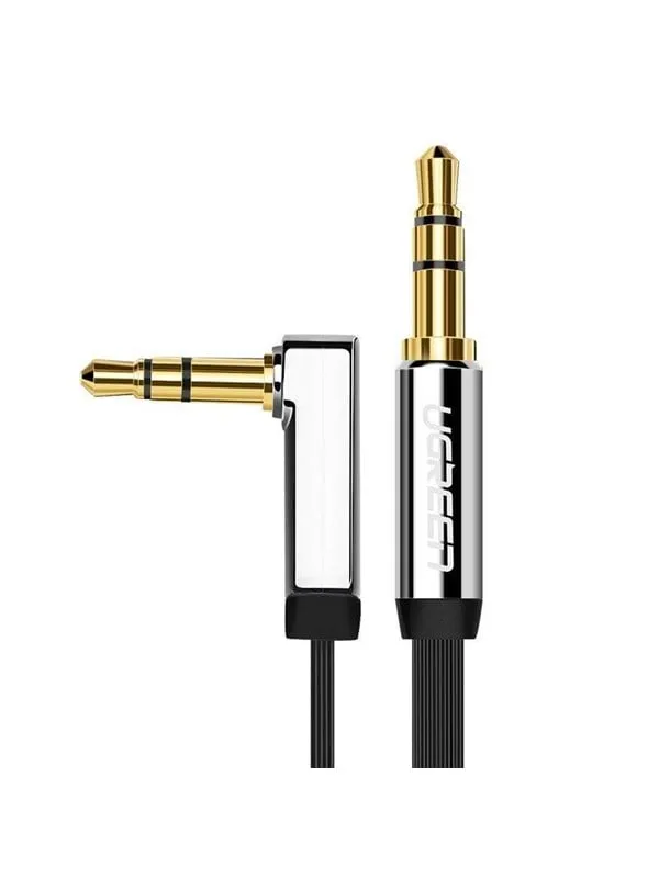UGREEN 10597 Flat cable audio cable AUX 3.5mm mini jack - 1m - Silver