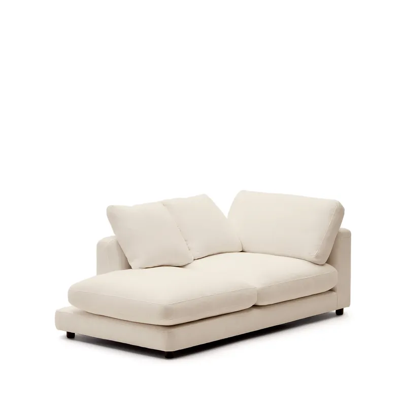 KAVE HOME Gala vänster schäslong - beige tyg (193×105)