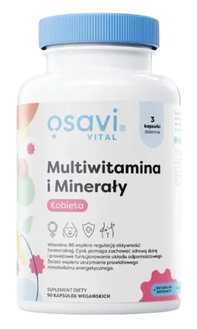 Osavi – Multivitaminer och Mineraler för Kvinnor, 90 kapslar