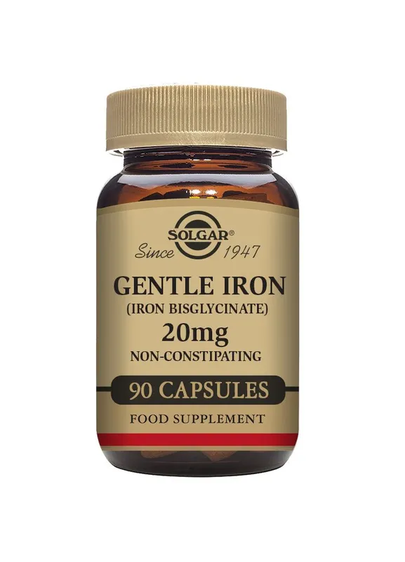 Solgar - Milt Järn, 20 mg - 90 vegetabiliska kapslar