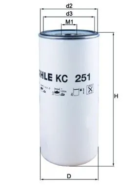 Bränslefilter MAHLE KC 251