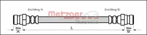 Bromsslang QUINTON HAZELL BFH5162