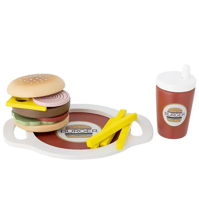 Bloomingville Mini Leksaksmat – Jools – Burger – 13 Delar – Brun