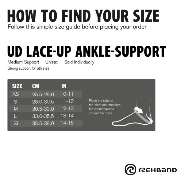 Rehband Core Force Ankelskydd Stabil, S, Grey