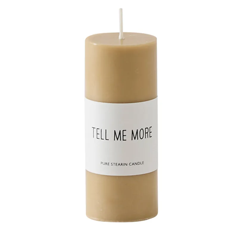 Tell me more Luna blockljus 10×4 cm, honey