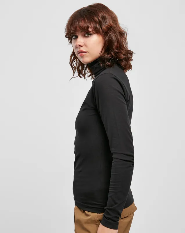 Urban Classics Dame Basis Turtleneck Svart