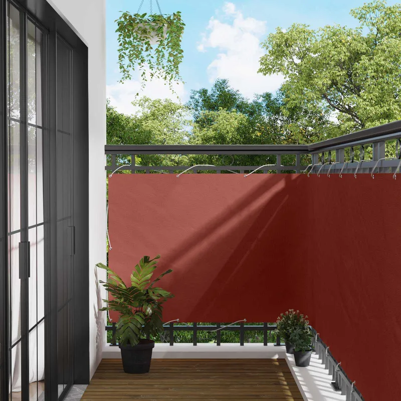 vidaXL Balkong Skärm 110 x 300 cm Oxford Tyg Rektangulär Terracotta