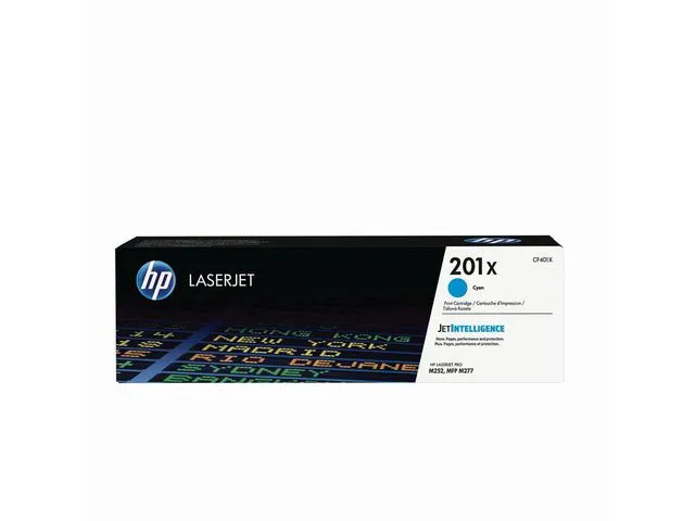 HP 201X cyan original LaserJet-tonerkassett med hög kapacitet