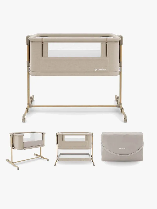 Kinderkraft Nestee Grow 2 Resesäng, Beige Wood