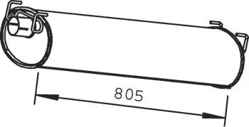 Mittenljuddämpare DINEX 28408