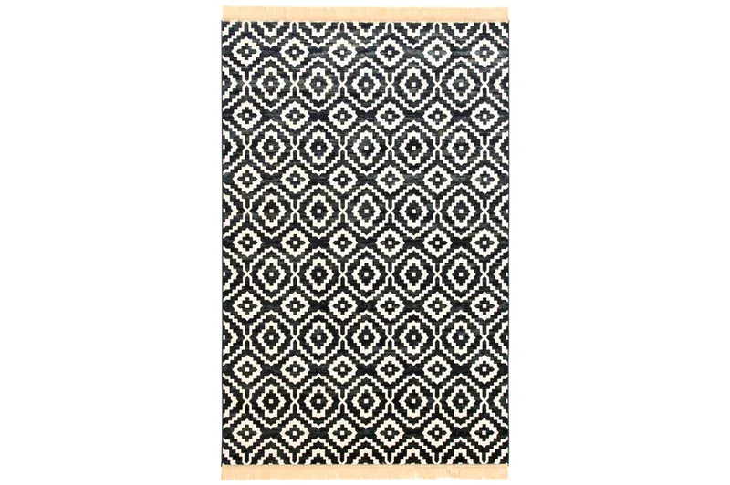Matta ”Messina” 67×105 cm Svart/Vit